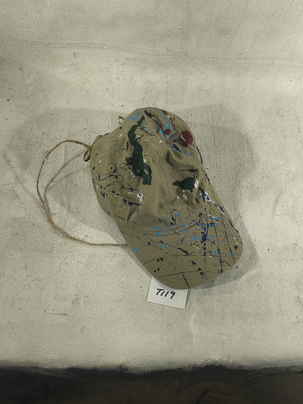 Unbranded Khaki Paint-Splatter Baseball Cap